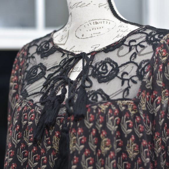 Free People boho lace back dress - Picture 7 of 14